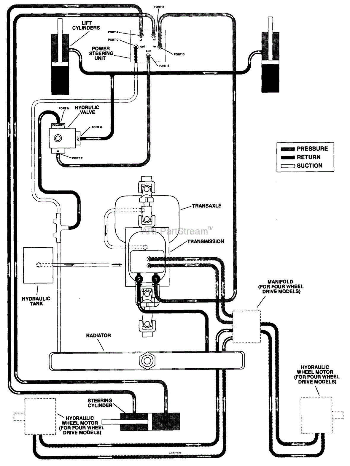 Gravely 989304 (000101 - ) PM460, 30hp Kubota Parts ... massey ferguson 302 wiring diagram 