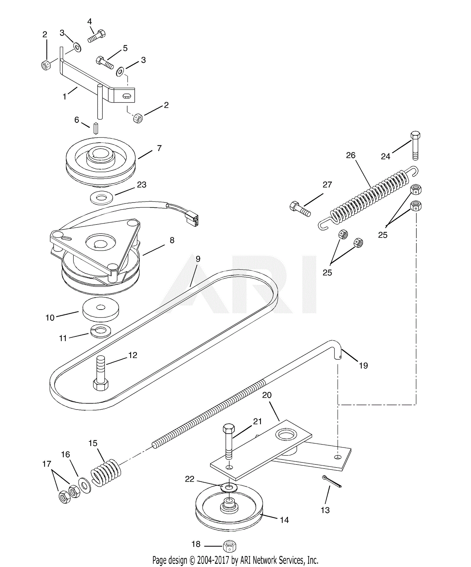 Gravely 990015 (000676 - ) Pm300, 25hp Kohler Parts Diagram For Pto Drive