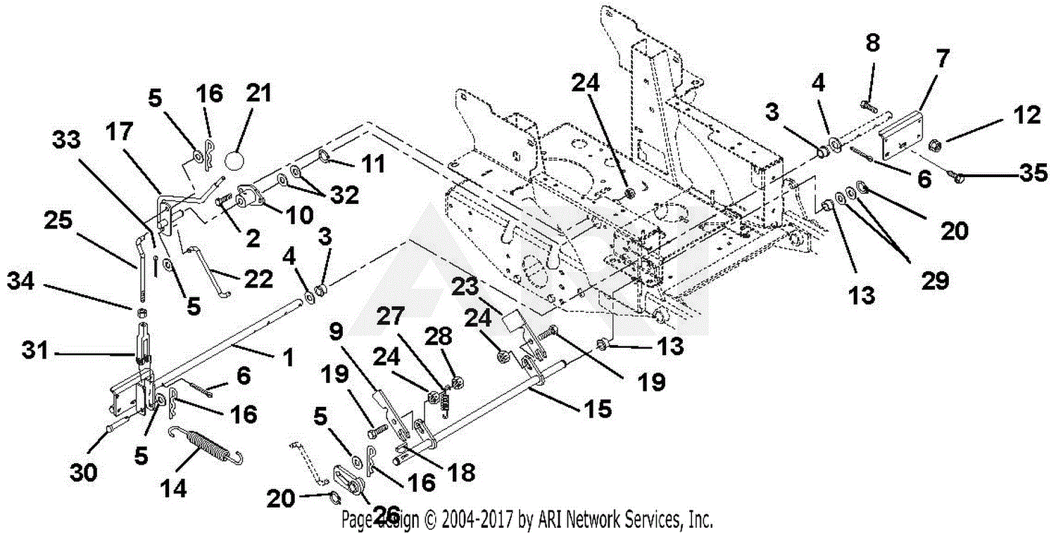 Gravely 991088 (041000 - 049999) Compact-Pro 34 Parts Diagram for Brakes