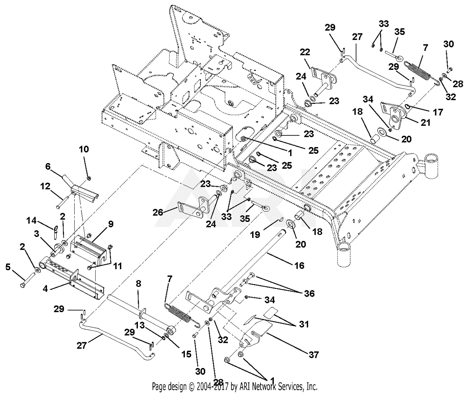 Gravely 991089 (000101- 019999) Compact-Pro 44 Parts Diagram for ...