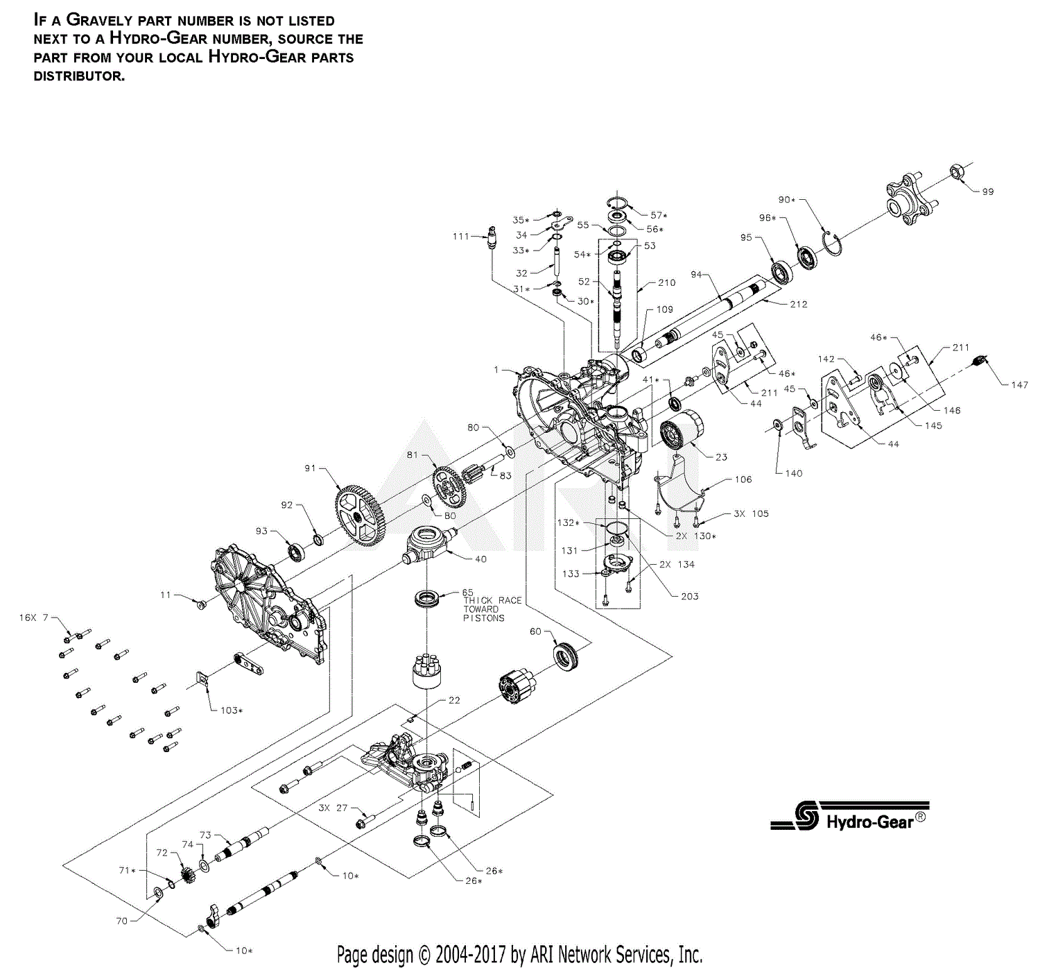 Gravely 991089 (020000 - 040999) Compact-Pro 44 Parts Diagram for Hydro ...