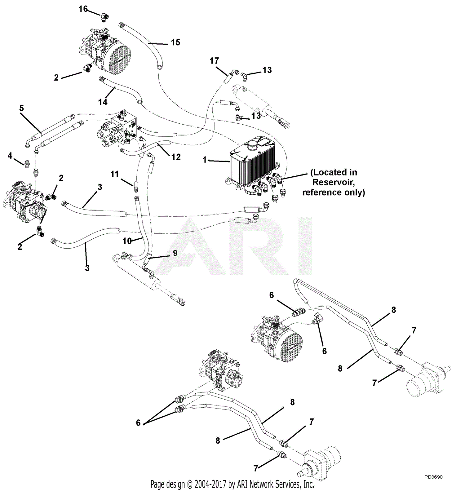 Gravely 990102 (000101 - ) Rapid XZ, 30hp Kohler Parts ... hydraulic clutch system diagram 