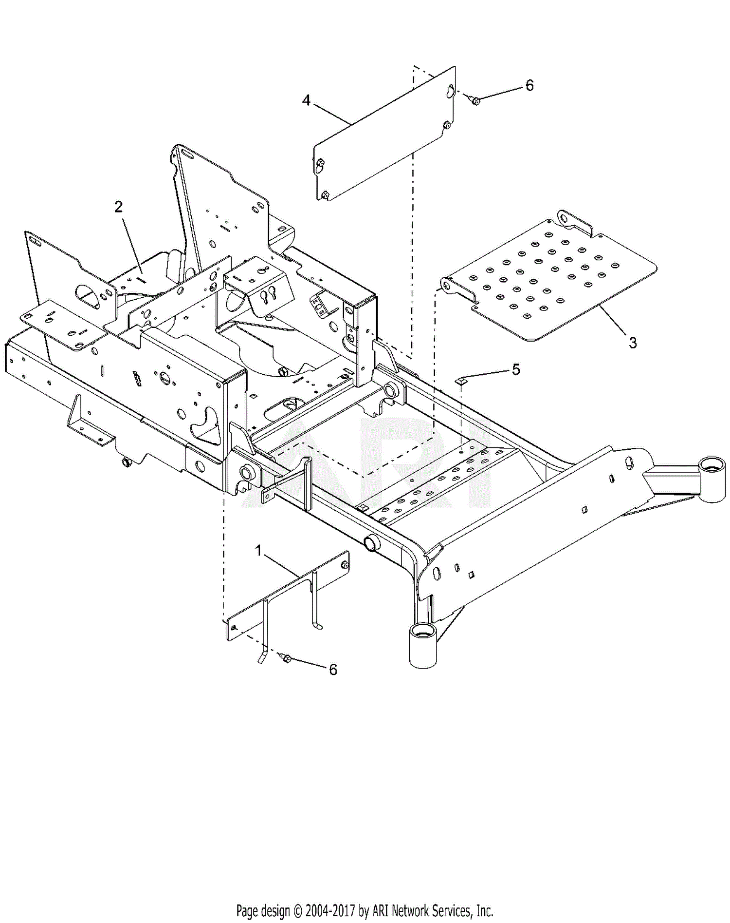 Gravely 991084 (060000 - ) ZT HD 60 Parts Diagram for Frame - 52