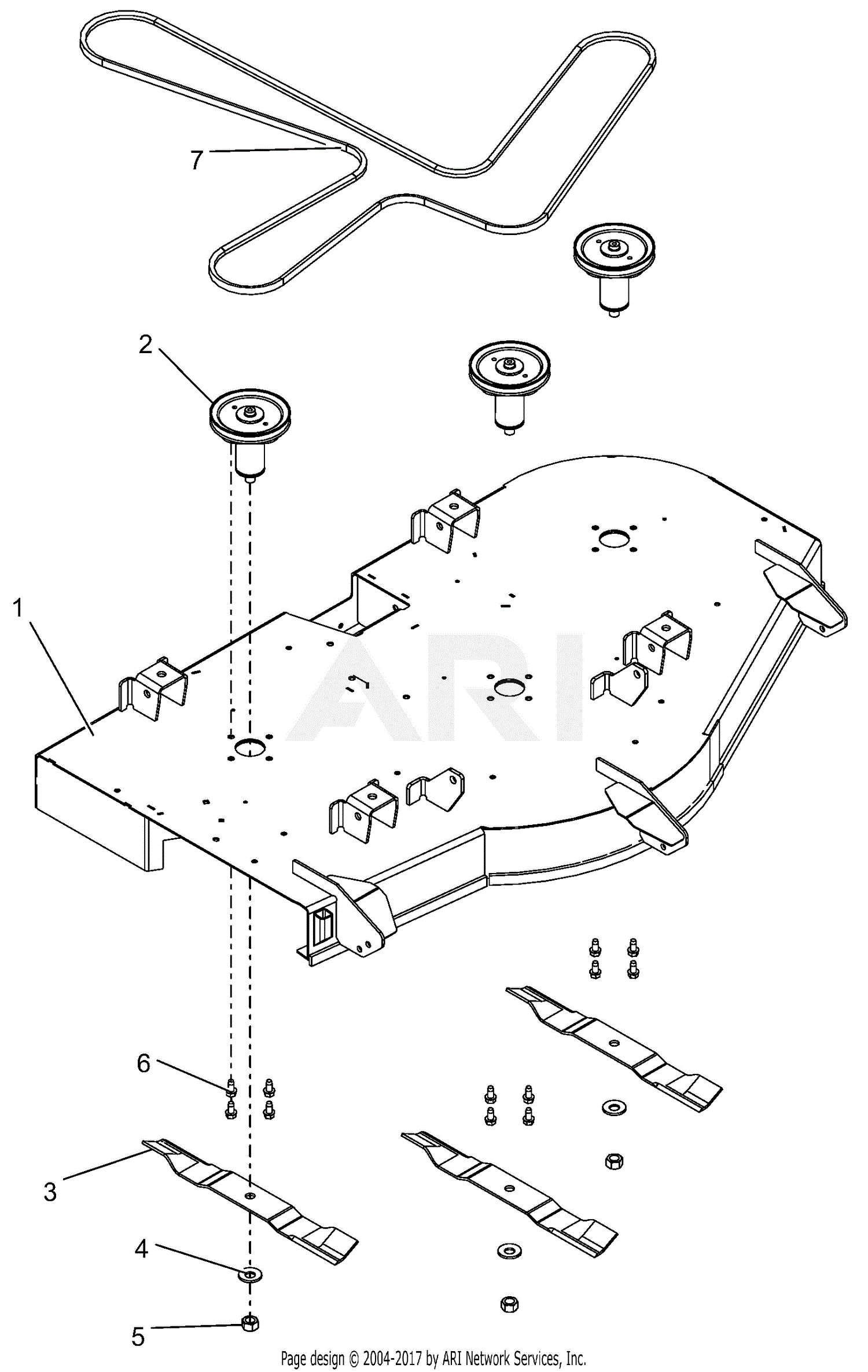 Gravely 915200 (080000 ) ZT XL 52 Parts Diagram for Deck, Belt