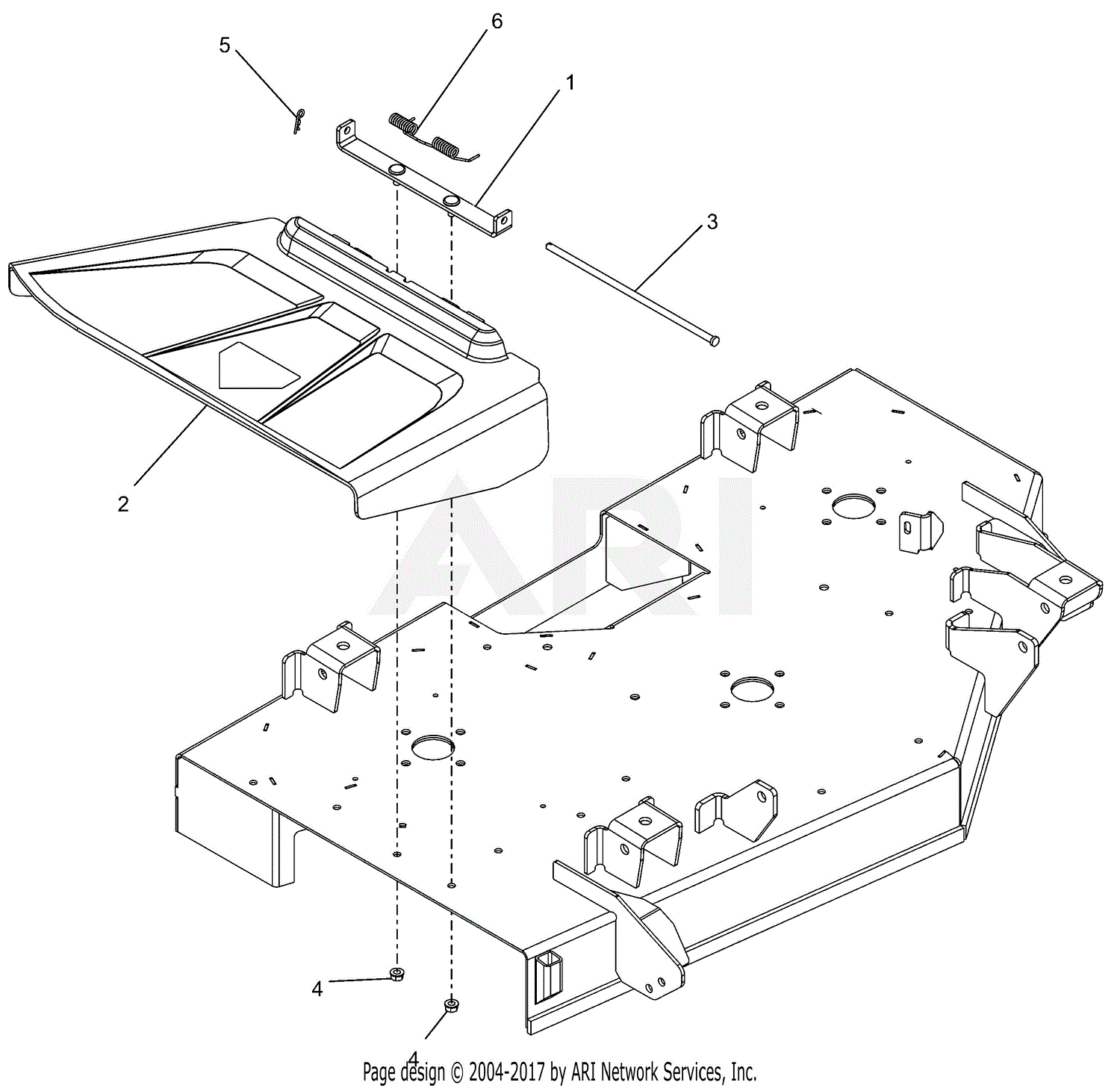 Gravely 915202 080000 ZT XL 42 Parts Diagram for Discharge Chute