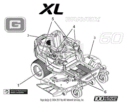 Gravely 915218 (000101 - 019999) ZT XL 60 Parts Diagrams