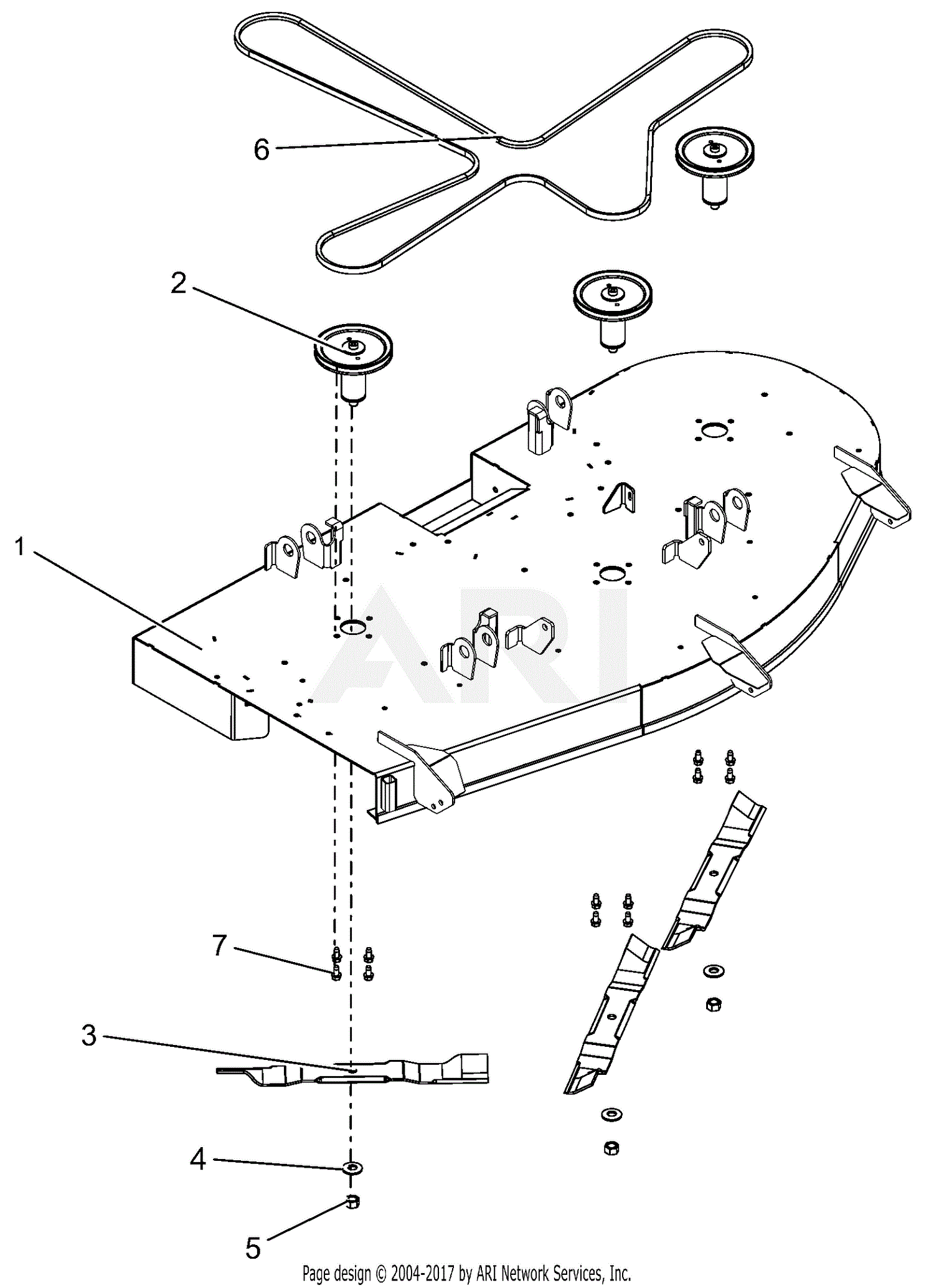 Gravely 915216 (020000 - 029999) ZT XL 60 Parts Diagram for Deck, Belt ...