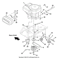 Gravely 915042 (005000 - 009999) ZT1540, 15hp Kohler, 40