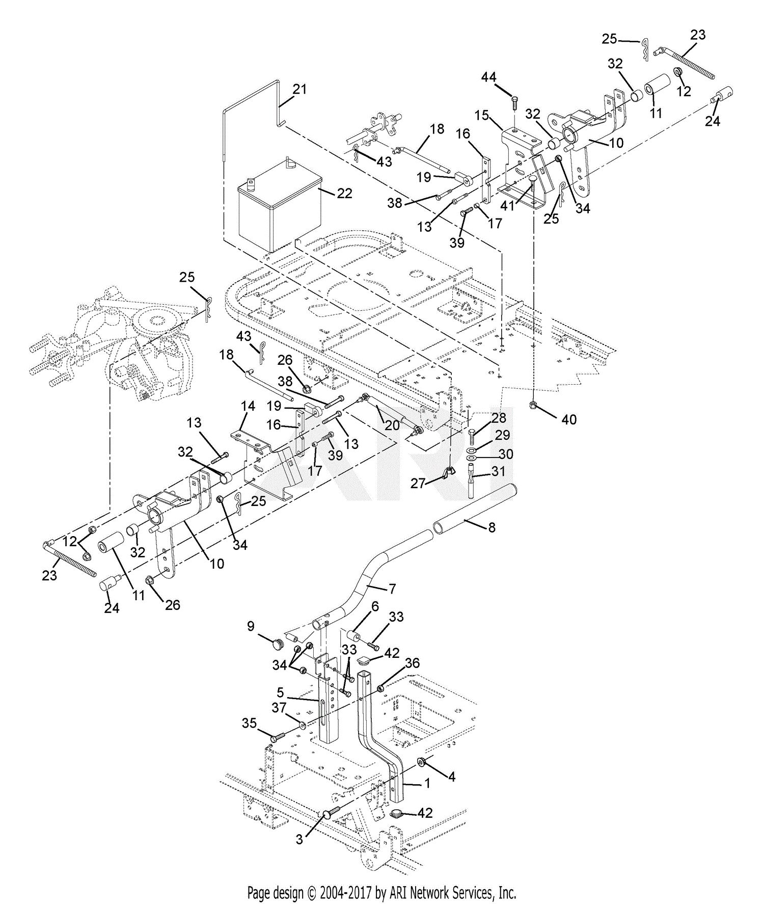 Gravely 915042 (010000 - ) ZT1540, 15hp Kohler, 40