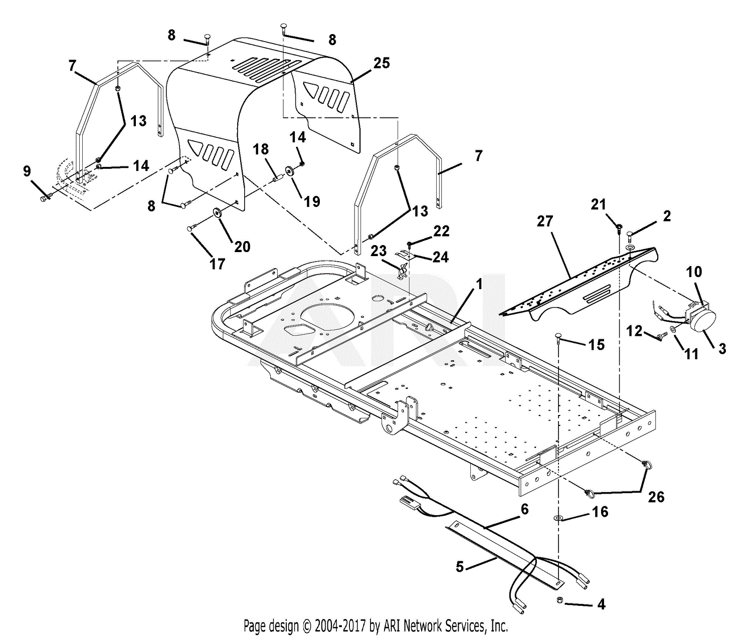 Gravely 915044 (010000 - ) ZT1740, 17hp Kohler, 40