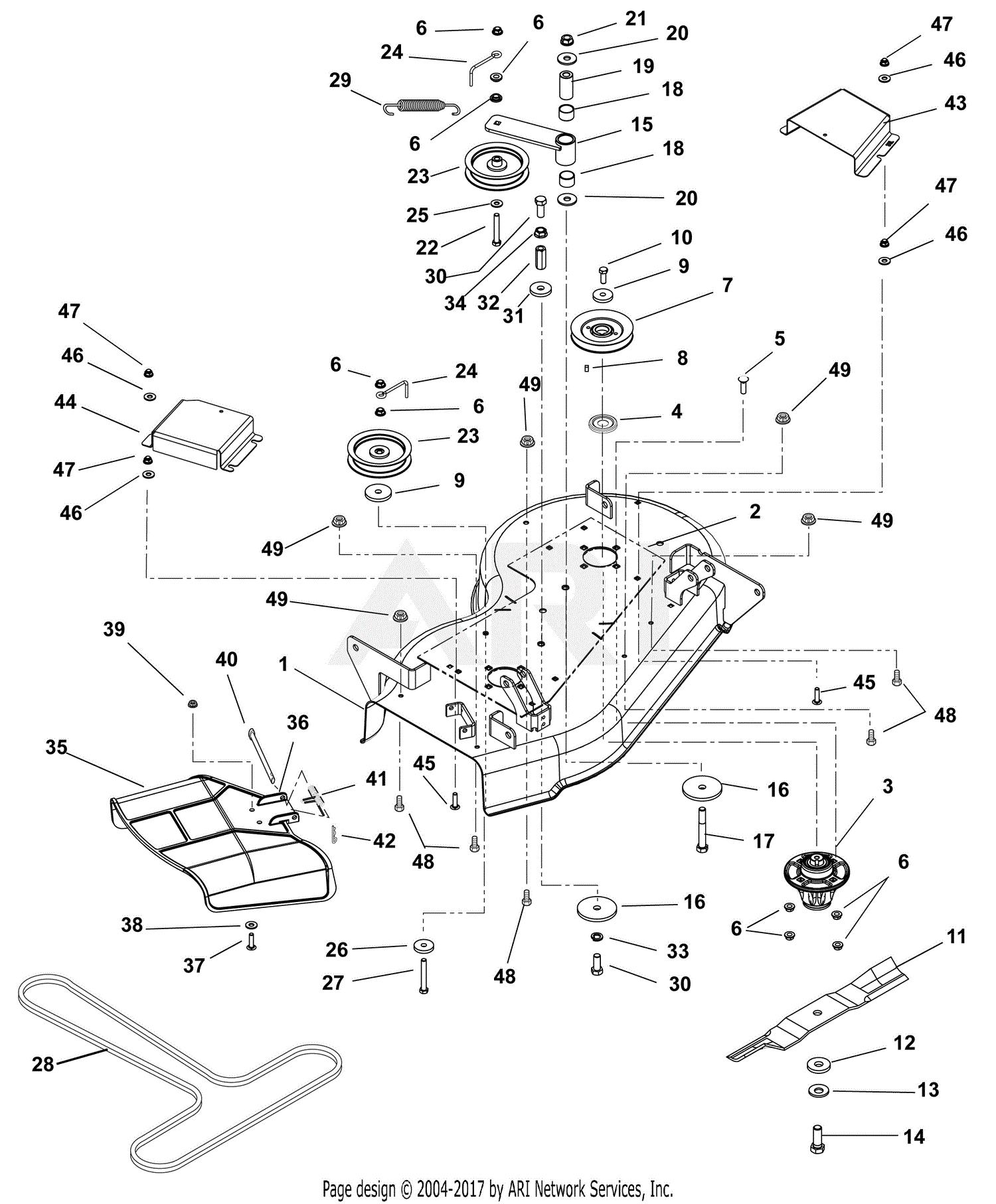 Gravely 915099 (000101 - ) ZT 1634, 16hp Kohler, 34