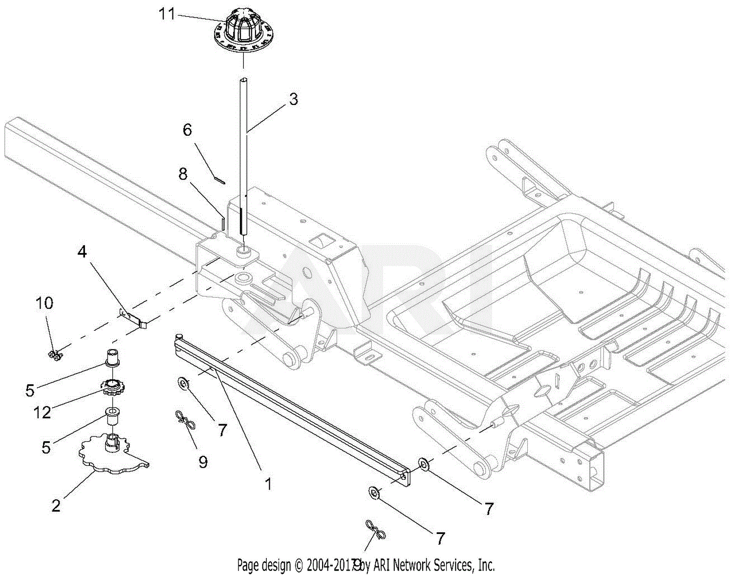 Gravely 915172 (000101 015999) ZTX 42 Parts Diagram for Deck Lift And