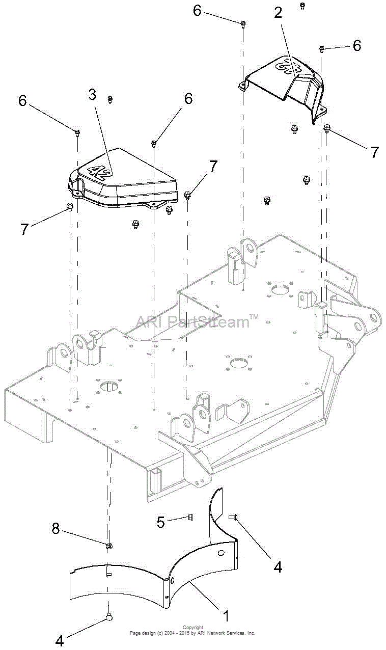 Gravely 915172 (000101 - ) ZTX 42 Parts Diagram for Belt Covers And ...