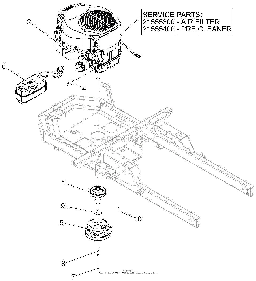 Gravely 915172 (000101 - ) ZTX 42 Parts Diagram for Engine