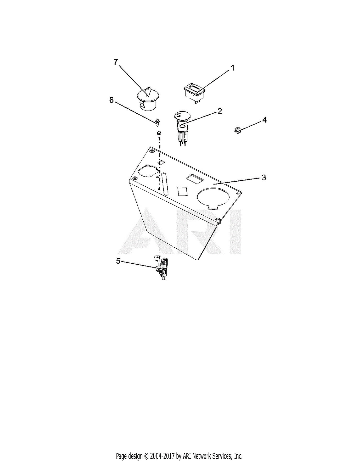 Gravely 915172 (016000 - 019999) ZTX 42 Parts Diagram for Control Panel