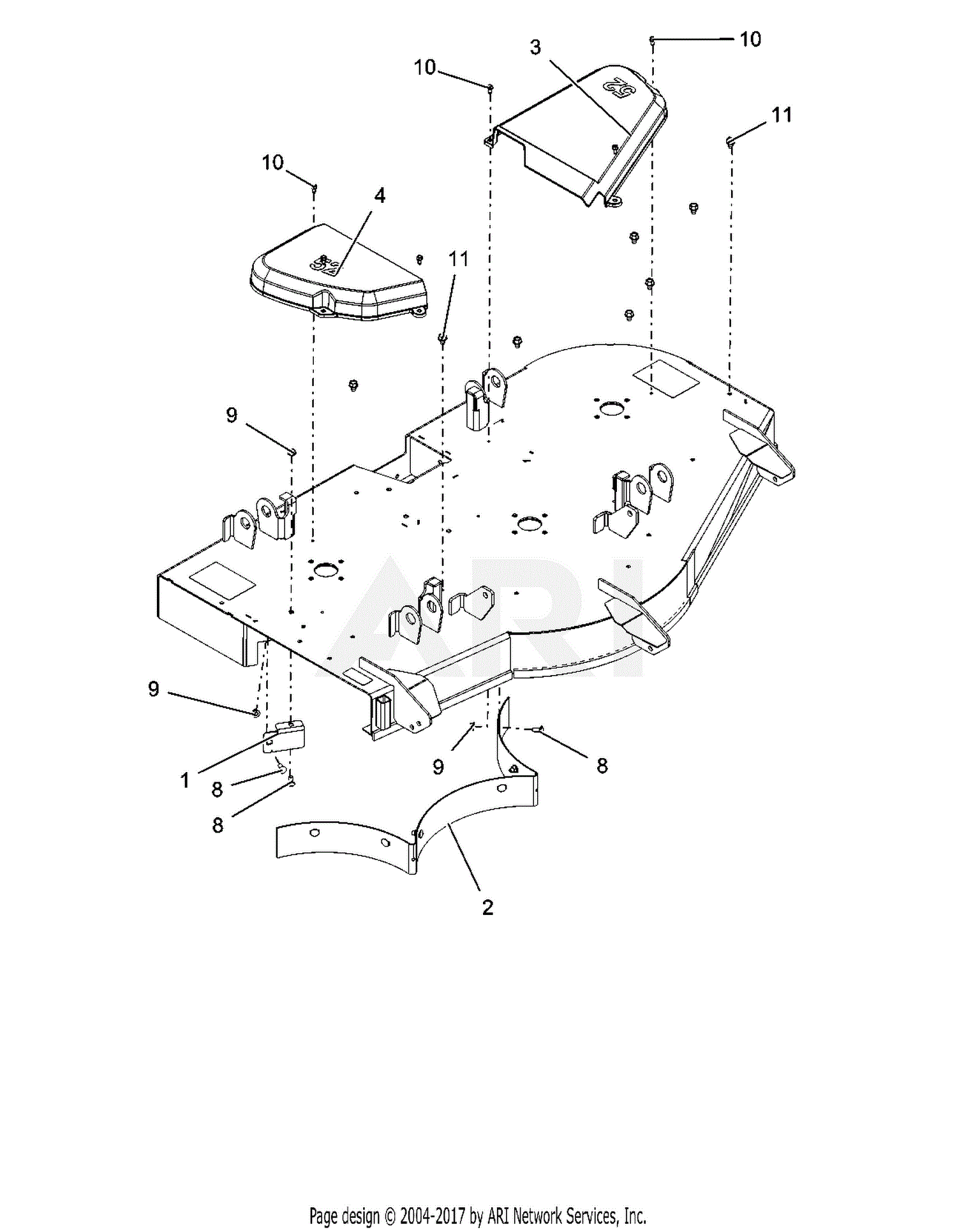 Gravely 915174 (016000 019999) ZTX 52 Parts Diagram for Belt Covers