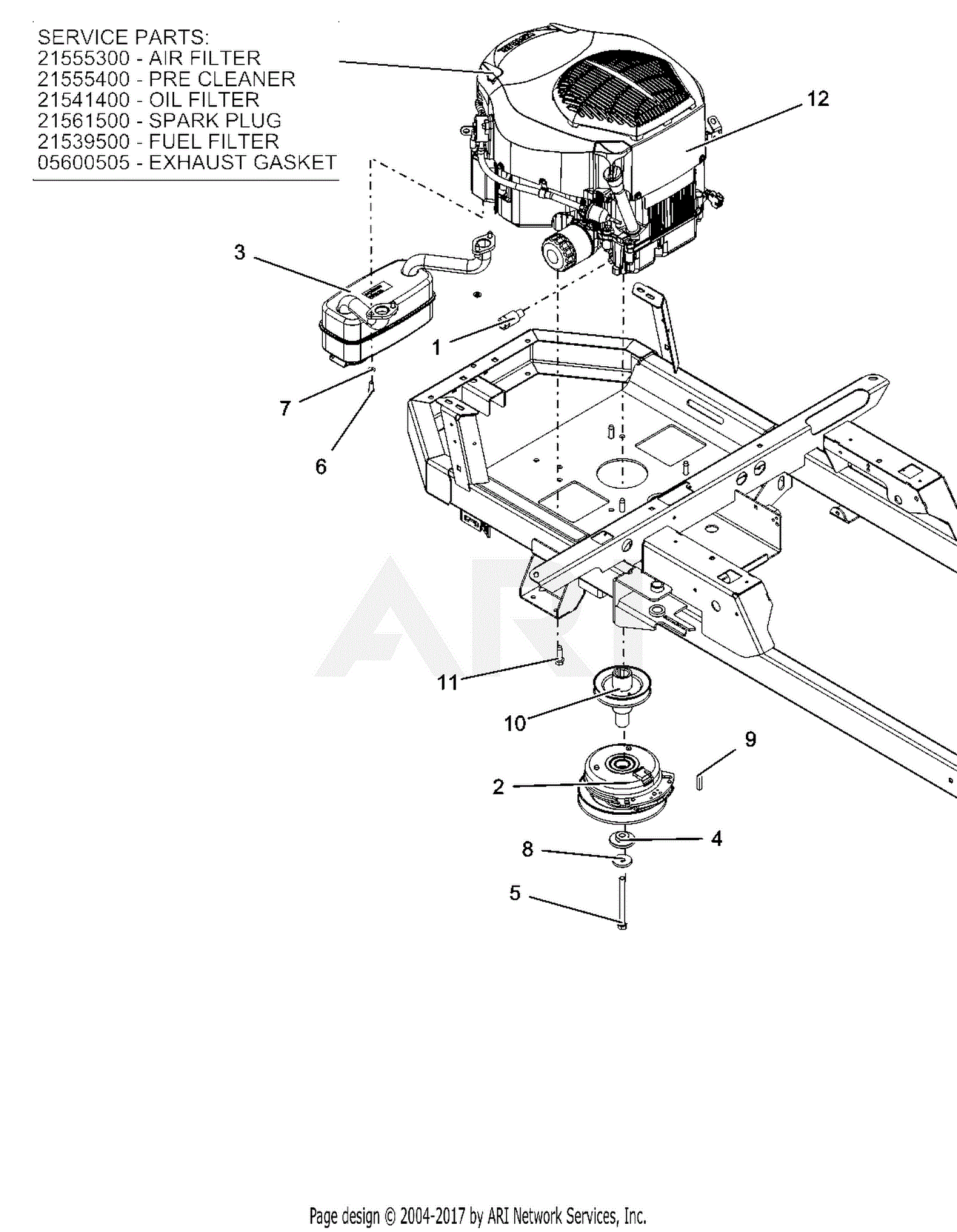 Gravely 915174 (016000 019999) ZTX 52 Parts Diagram for Engine