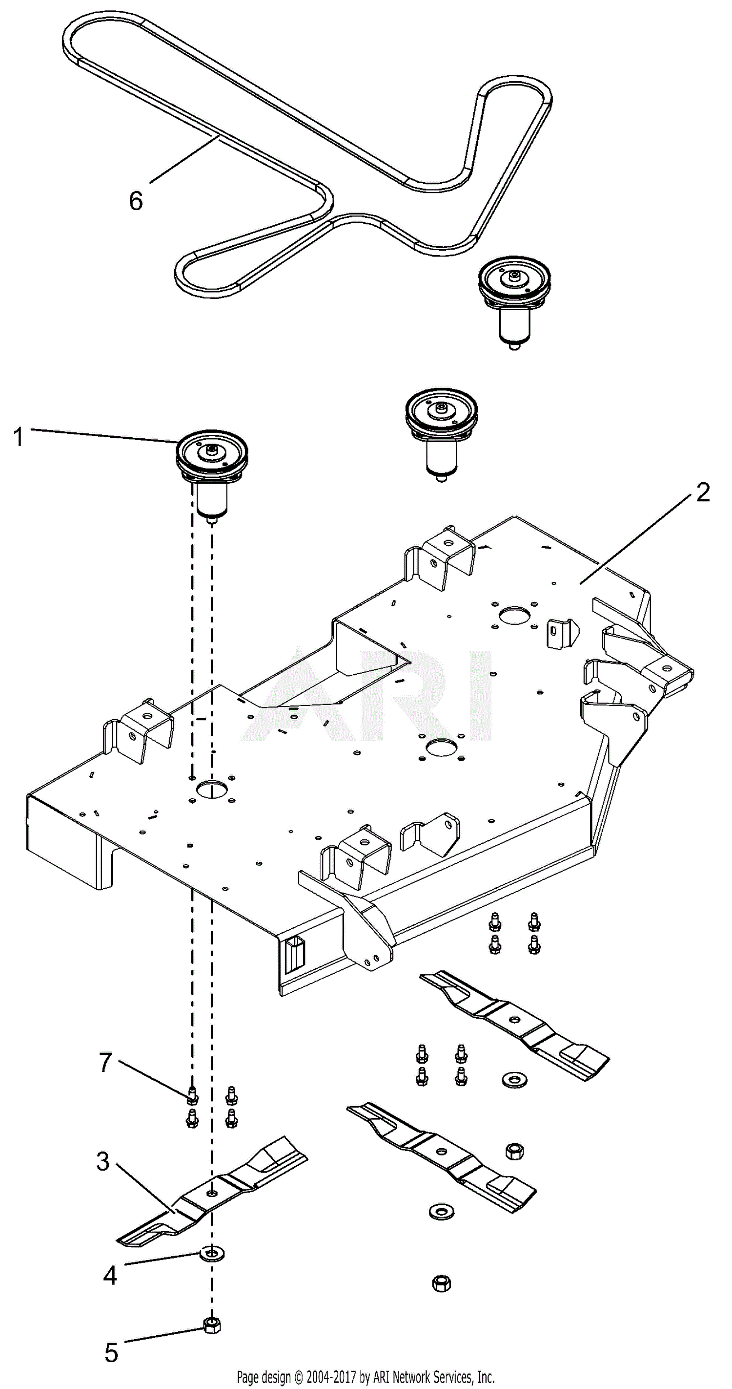 Gravely 915248 (075000 079999) ZTX 42 Parts Diagram for Deck, Belt