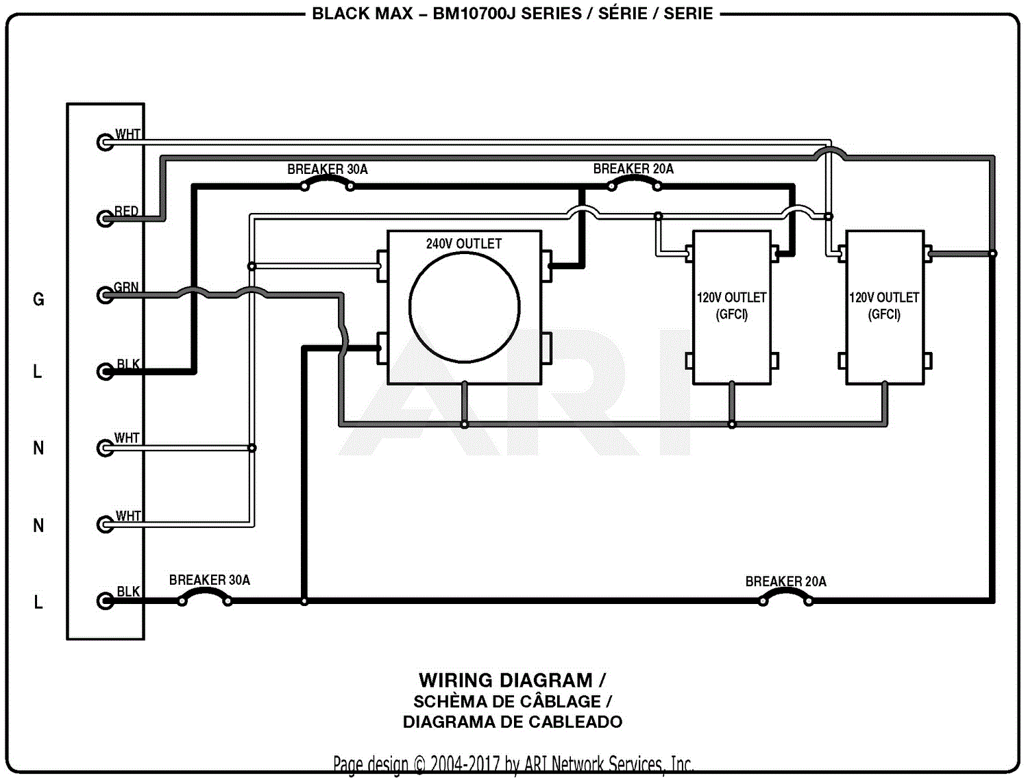 Homelite Bm10700j 7000 Watt Generator Parts Diagram For