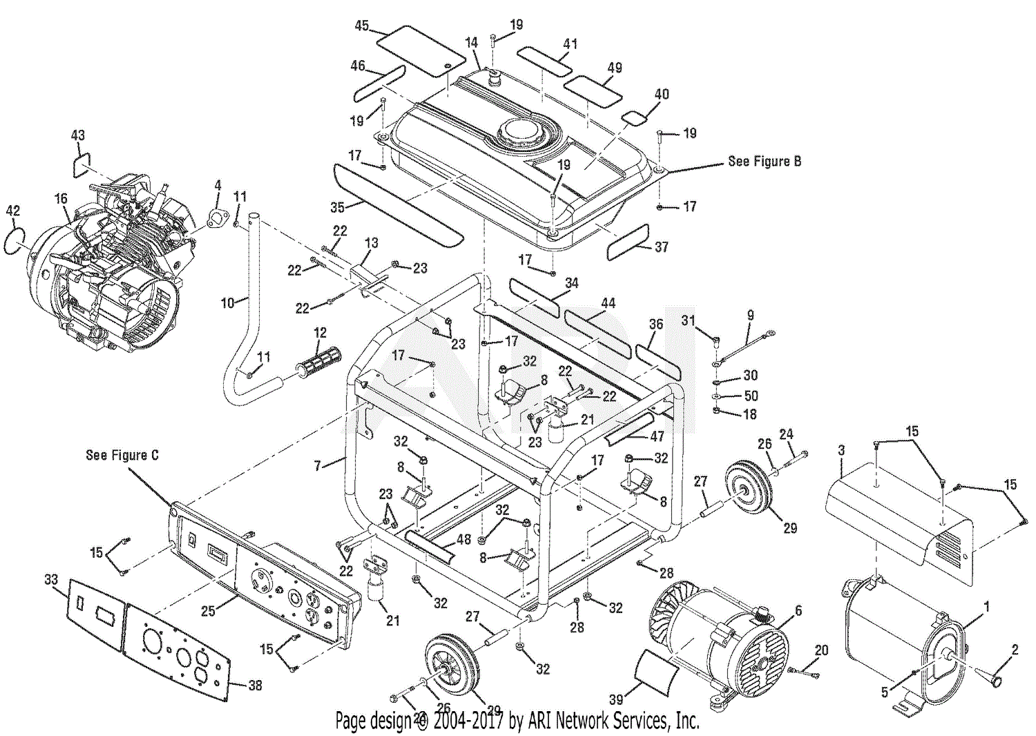 Homelite BM903650RB 3000 Watt Generator Parts Diagram for Figura A