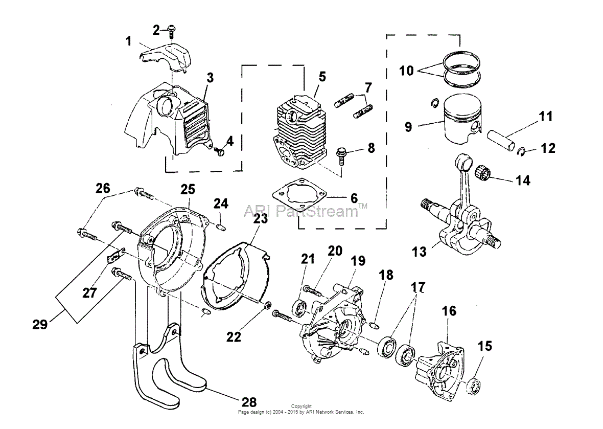 Homelite 2840 UT-26031-A Parts Diagram for Engine Internal