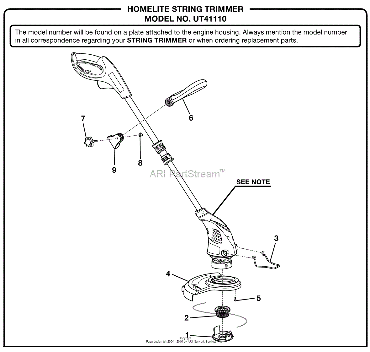 Homelite Ut22650 26cc String Trimmer Parts Diagram For