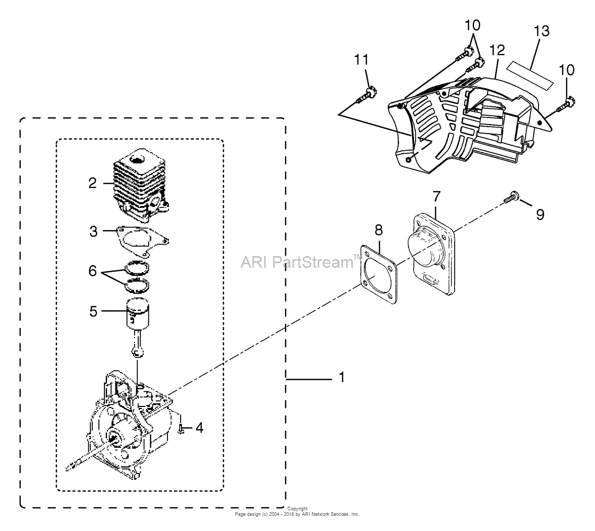 Homelite Blower UT08931 Parts Diagram for Internal Engine