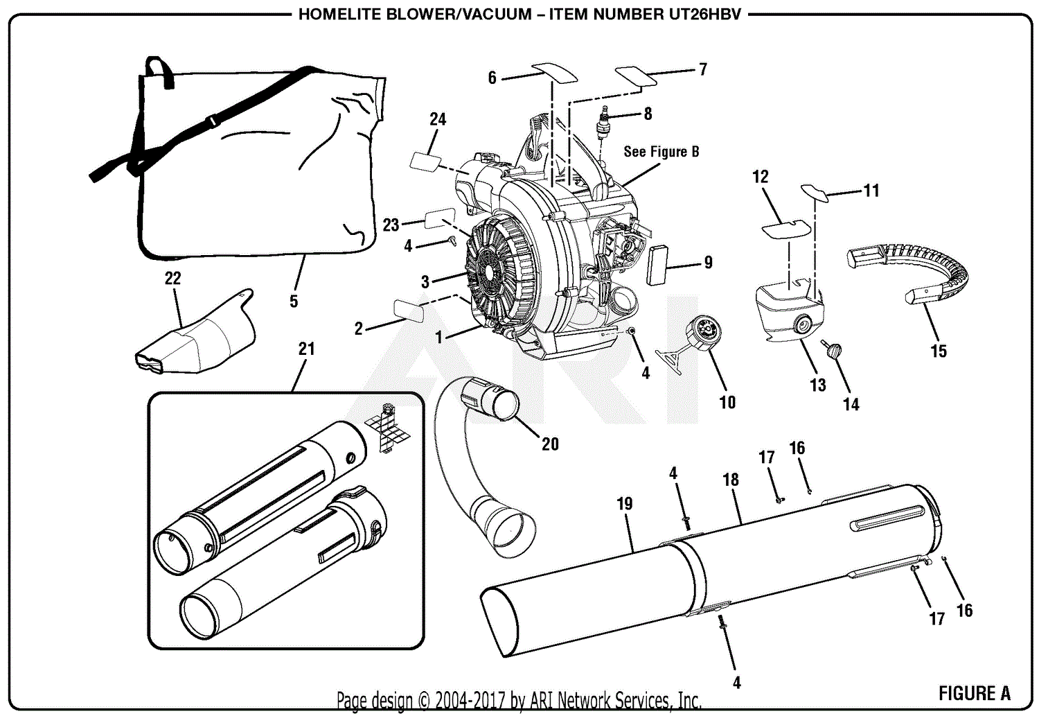 Homelite UT26HBV Blower/Vacuum Mfg No. 090155040 12-08-16 (Rev:03 ...