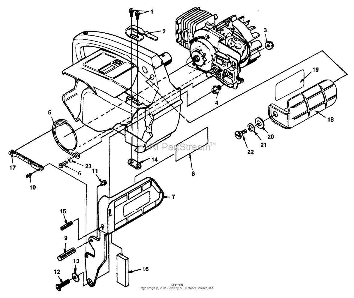 Homelite Super 2 Chain Saw UT-10697-E Parts Diagram for Chain Brake