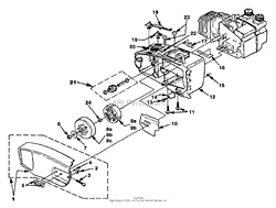 Homelite CS3916 Chain Saw UT-10735-R Parts Diagram for Engine Housing ...