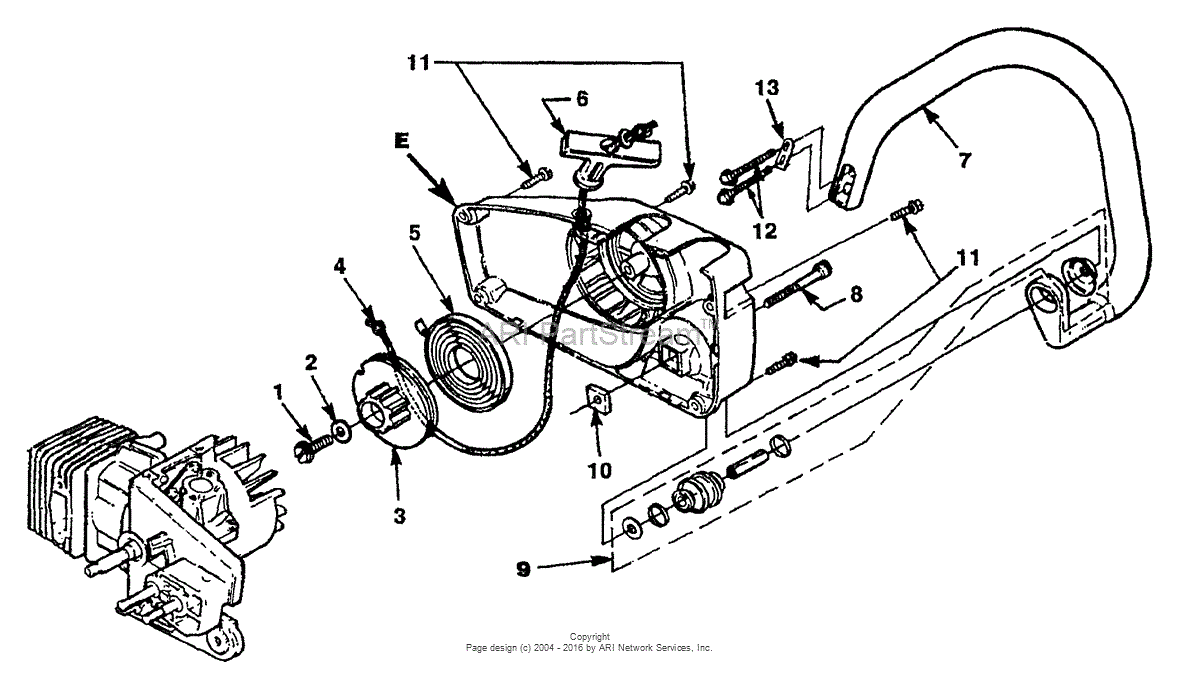 Homelite Electric Chainsaw Parts Diagram 8294