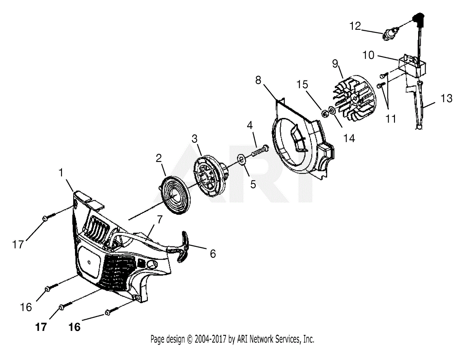 Parts Diagram For 4218C Homelite Chainsaw