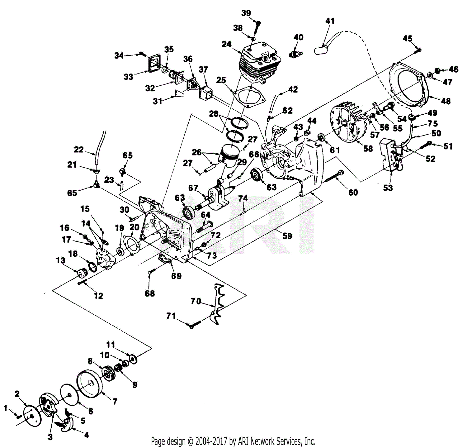 Homelite Chainsaw Parts Diagram