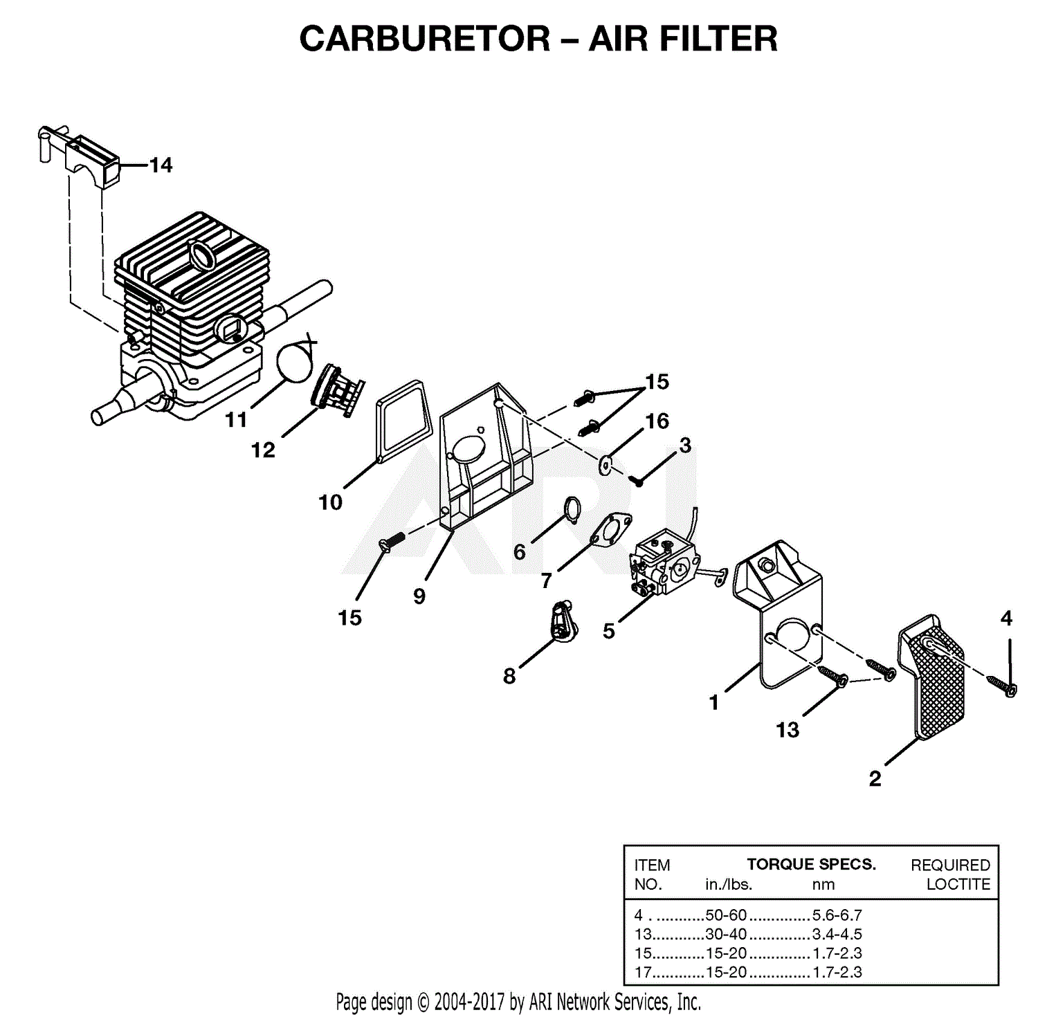 Homelite UT100550 18 in. 45cc Chain Saw Parts Diagram for Carburetor ...