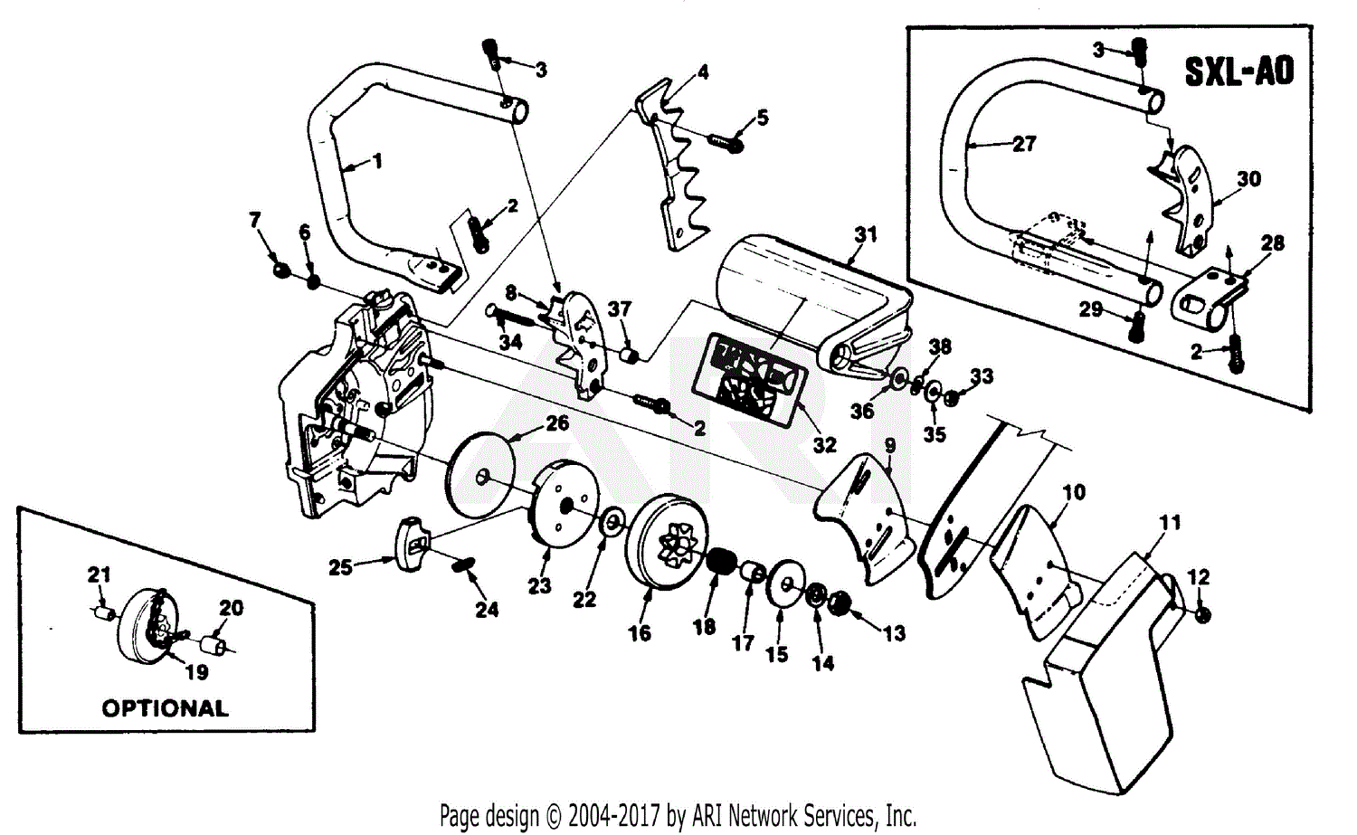 Homelite Electric Chainsaw Parts Diagram 5022