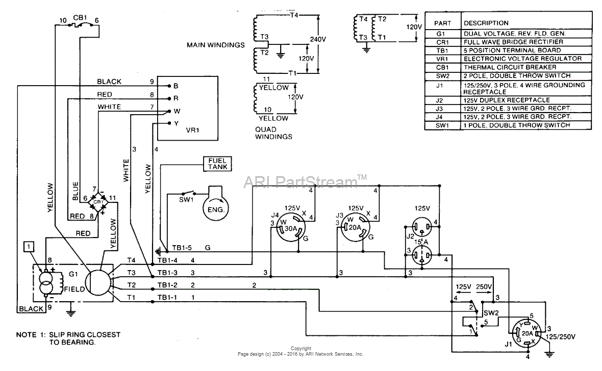 Homelite 178B48 Heavy-Duty Generator UT-03621 Parts Diagram for Wiring