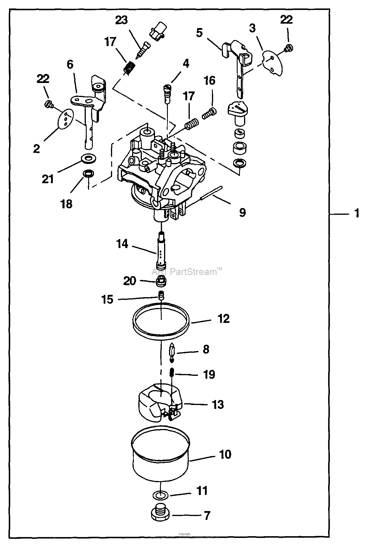 Homelite LRX3000 Generator UT03819 Parts Diagram for Carburetor