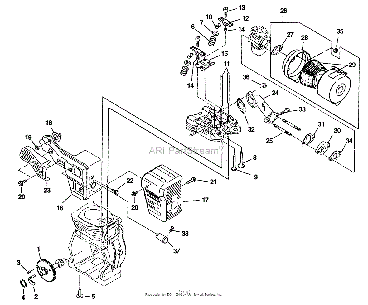 Homelite LRX3000 Generator UT-03819 Parts Diagram for Exhaust