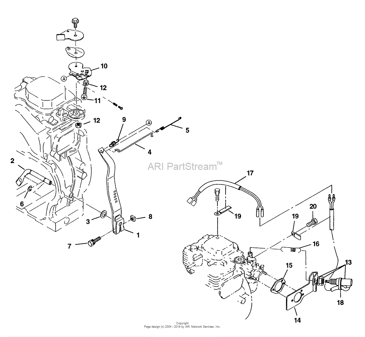 Homelite LRX3000 Generator UT-03819 Parts Diagram for Governor