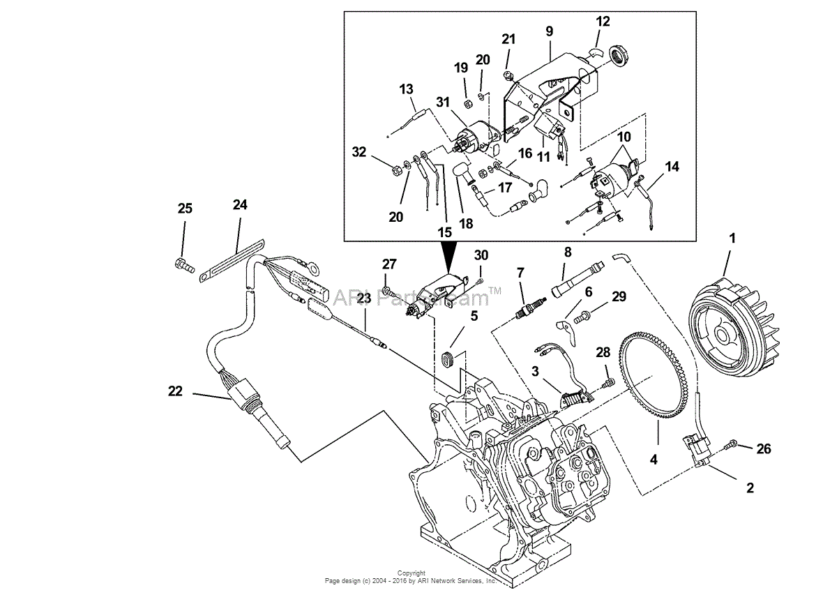 Homelite LRXE5600 Generator UT-03823 Parts Diagram for Ignition (Part 2)