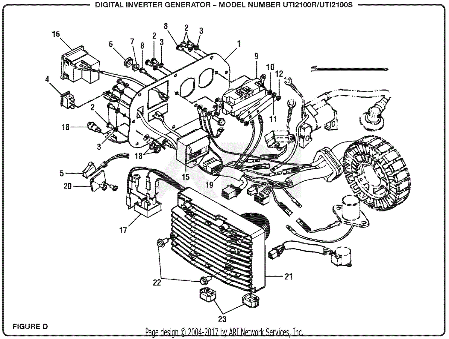 Homelite Uti2100r Digital Inverter Generator Parts Diagram
