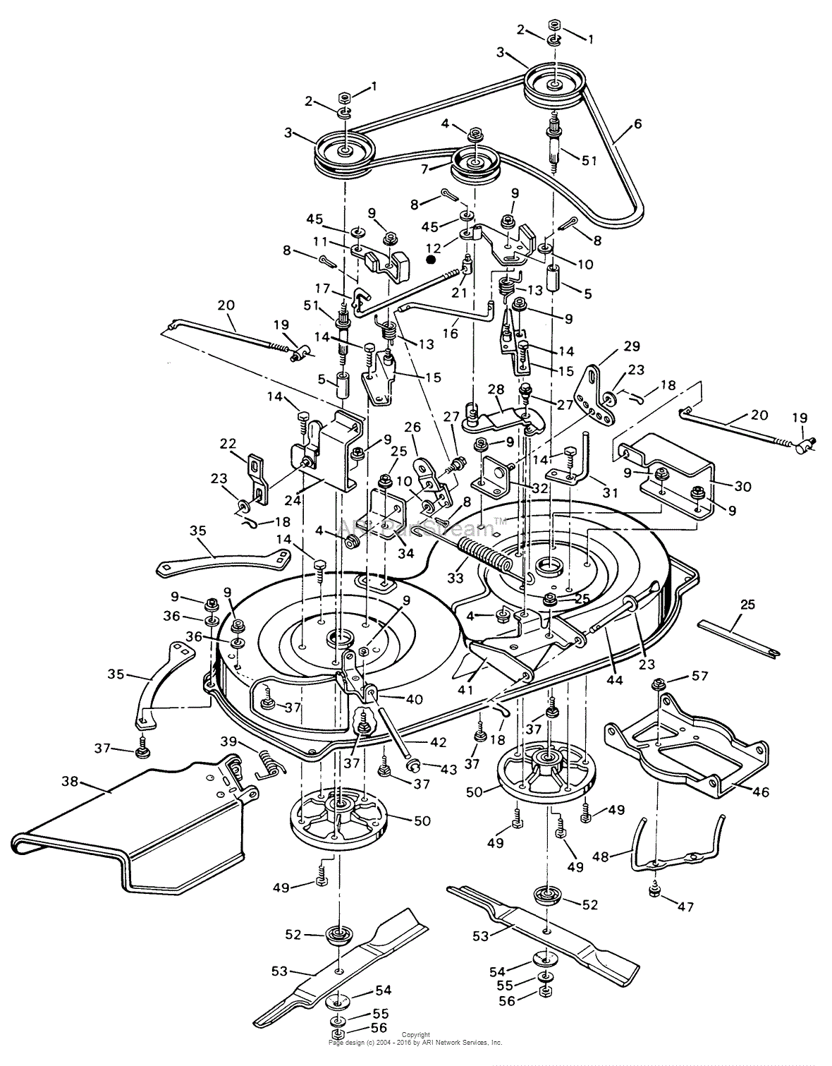 Homelite HRT1240G Tractor UT-33024 Parts Diagram for Mower