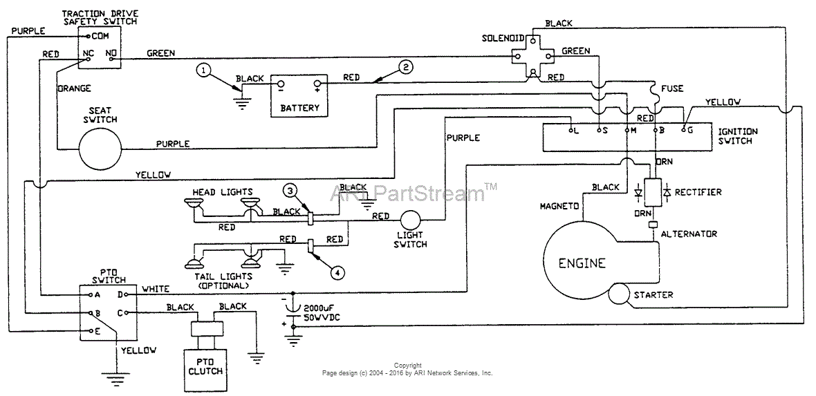 Homelite LT1238G Tractor UT-33021 Parts Diagram for Wiring Diagram