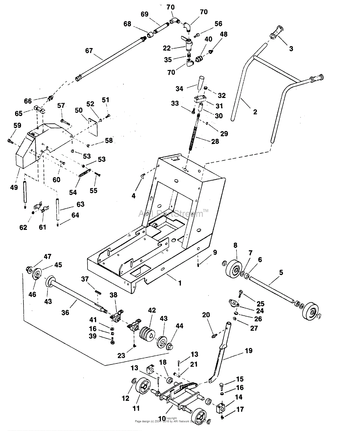 Homelite HWS1414 Concrete Saw UT-05047 Parts Diagram for Exploded View