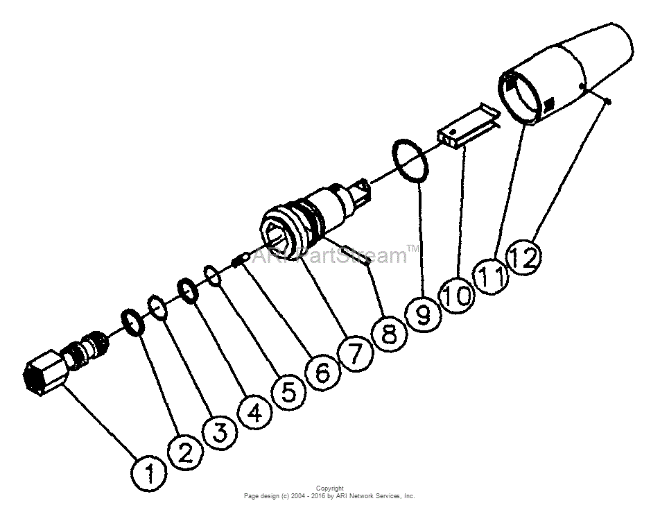 Homelite PW1500 Pressure Washer UT-01815 Parts Diagram for Variable Nozzle