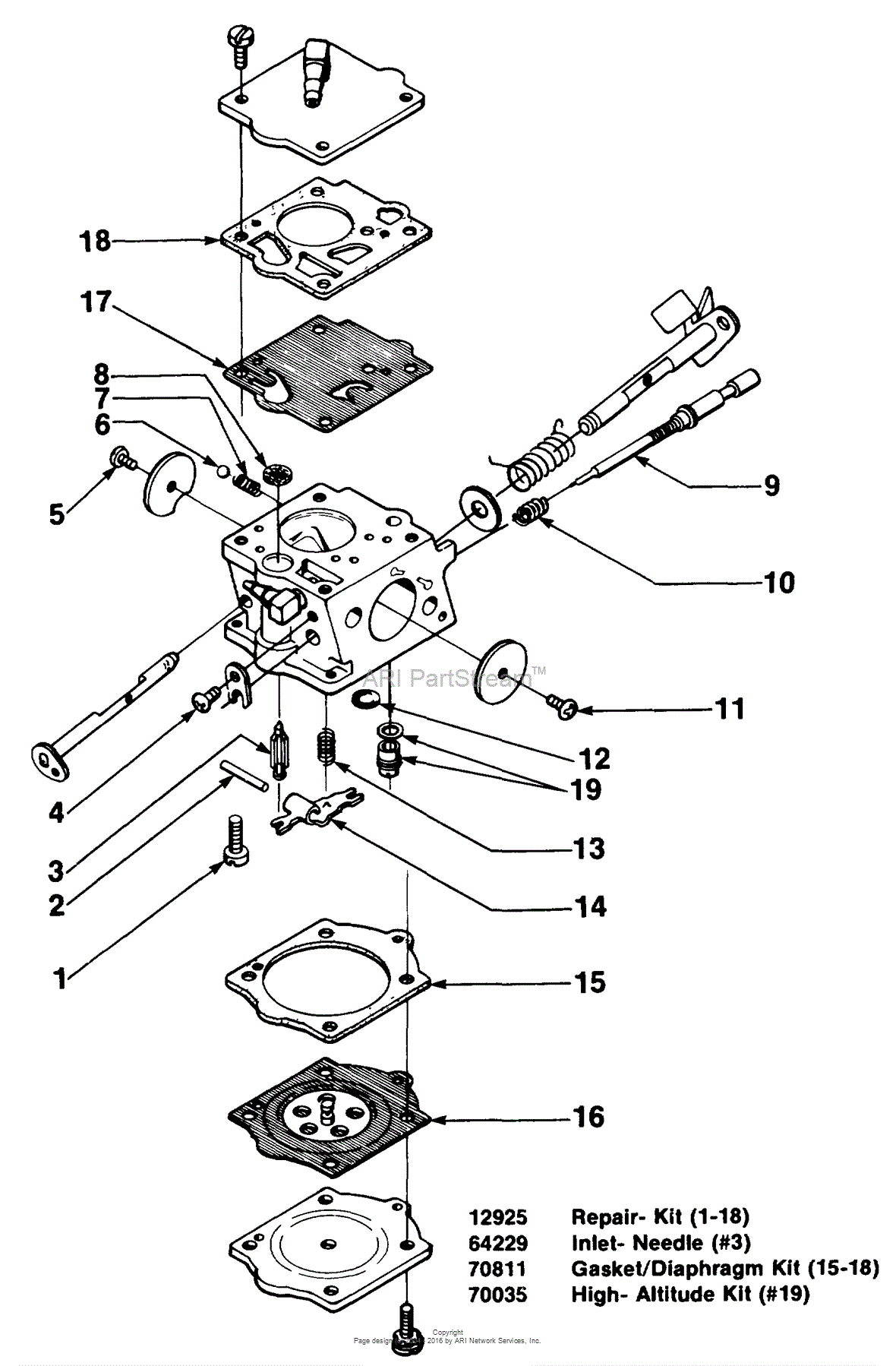 Homelite DM50 Multi Purpose Saw UT-05021 Parts Diagram for Carburetor A