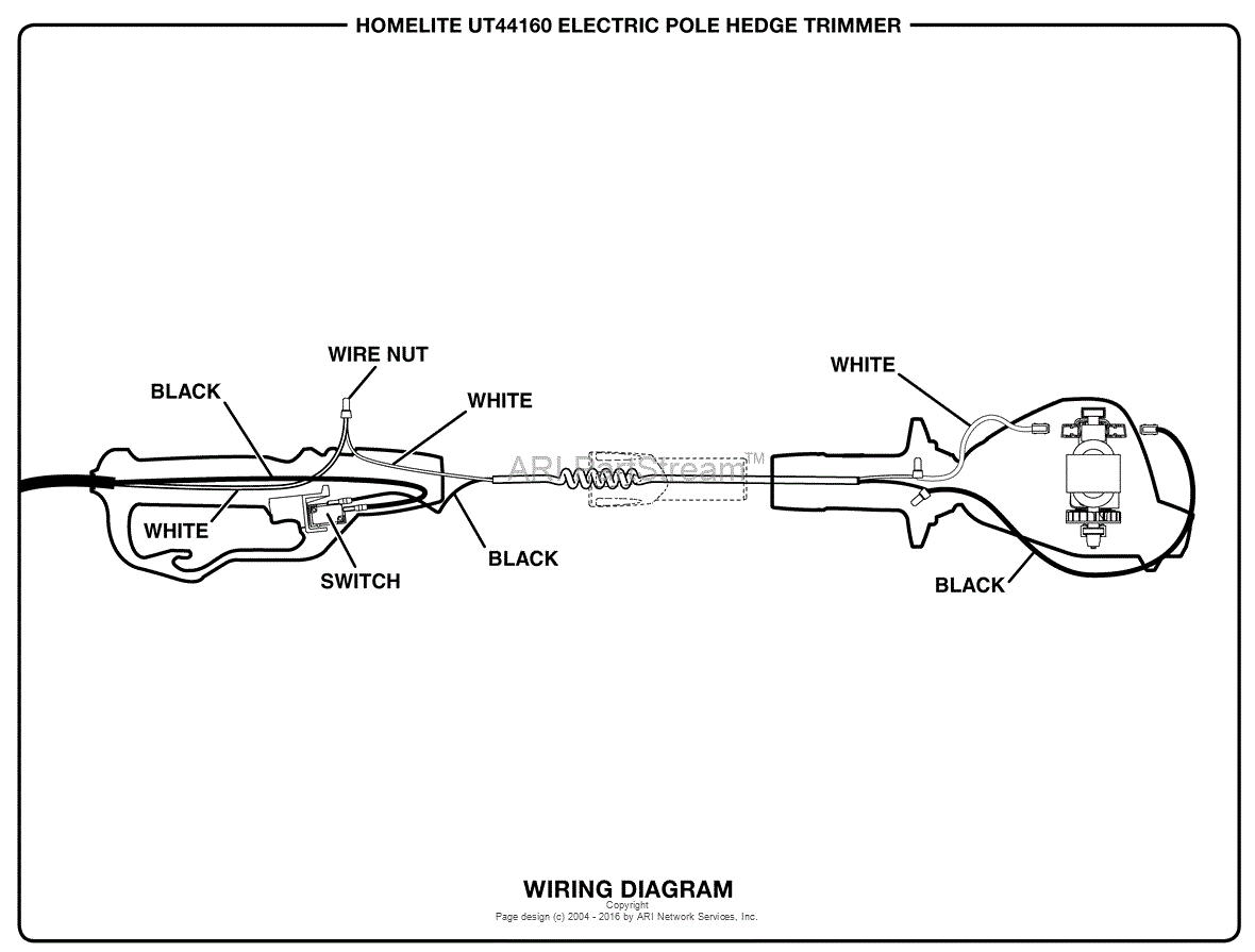 Homelite Electric Pole Hedge Trimmer UT-44160 Parts ...
