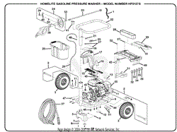 Homelite BM802711 Pressure Washer Mfg. No. 090079304 Parts Diagram for  General Assembly