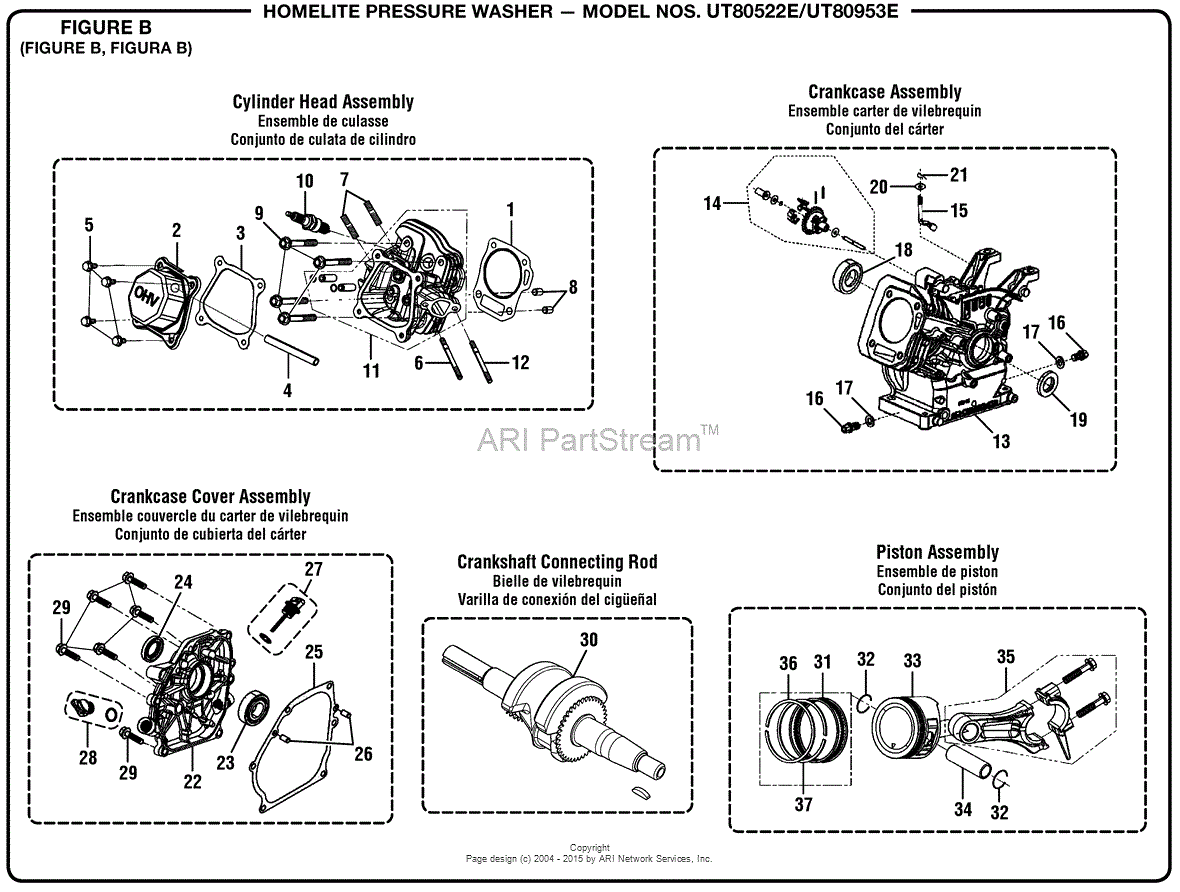 Homelite Ut80953e Pressure Washer Parts Diagram For General Assembly 5500