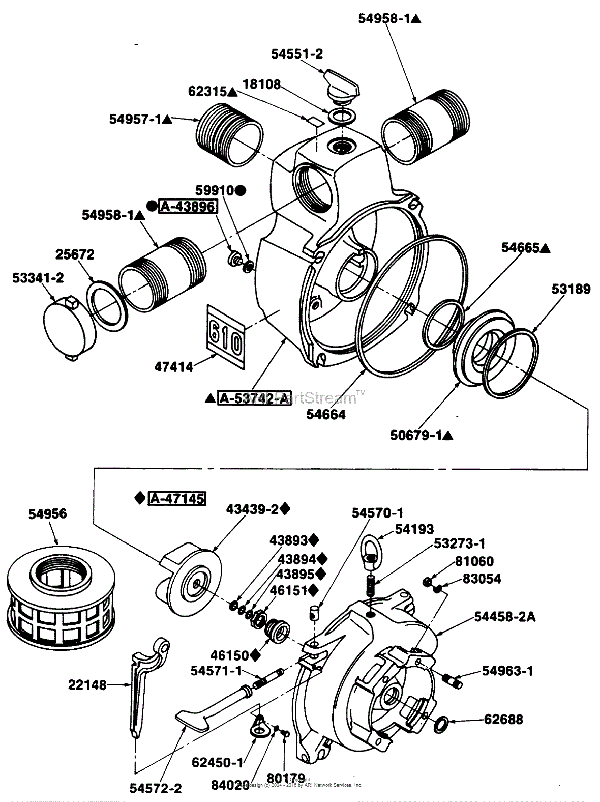 Homelite 160TP41A Trash Pump UT-01512 Parts Diagram for Pump1180 x 1576